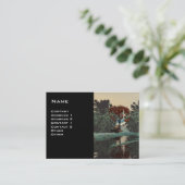 ALIEN LANDSCAPE, TREES LAGOON HYPERION Sci Fi Blac Visitenkarte (Stehend Vorderseite)