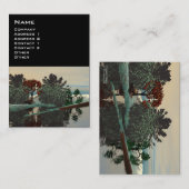 ALIEN LANDSCAPE, TREES LAGOON HYPERION Sci Fi Blac Visitenkarte (Vorne/Hinten)