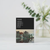 ALIEN LANDSCAPE, TREES LAGOON HYPERION Sci Fi Blac Visitenkarte (Stehend Vorderseite)