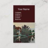 ALIEN LANDSCAPE, TREES LAGOON HYPERION Sci Fi Brow Visitenkarte (Vorderseite)