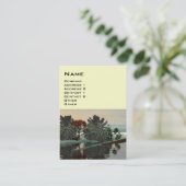 ALIEN LANDSCAPE, TREES LAGOON HYPERION Sci Fi Crem Visitenkarte (Stehend Vorderseite)