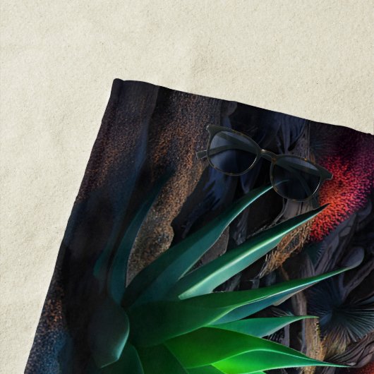 Alien Landscape Wasserfall Moons Strandtuch (Beispiel)