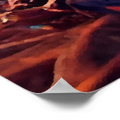 Alien Landschaft im Weltraum | ABSTRAKT Poster (Ecke)