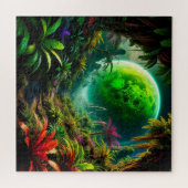 Alien Landschaft mit üppiger Vegetation Puzzle (Horizontal)
