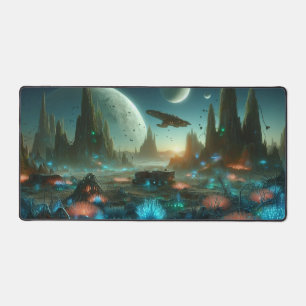 Alien Landschaft, Science Fiction Schreibtischunterlage