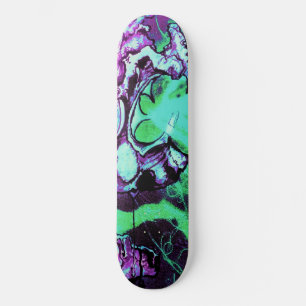 Alien Laser Eyes Kunst von Travis L Lagasse Flowst Skateboard