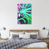 Alien Laseraugen mit Reptilienzunge Leinwanddruck (Insitu (Schlafzimmer))