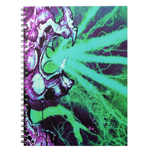 Alien Laseraugen mit Reptilienzunge Notizblock (Vorderseite)