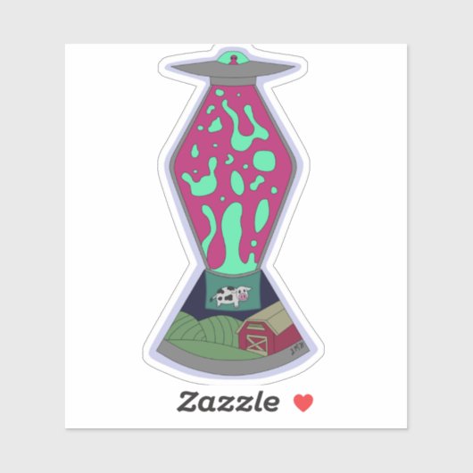 Alien Lava Lamp Sticker (Blatt)