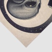 Alien Lesen des Buches Vintage Kunst Seidenpapier (Ausschnitt)