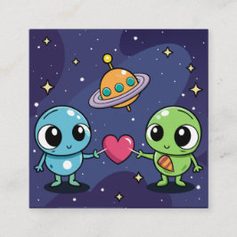 Alien Liebe Buddies Begleitkarte