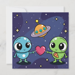 Alien Liebe Buddies Einladung