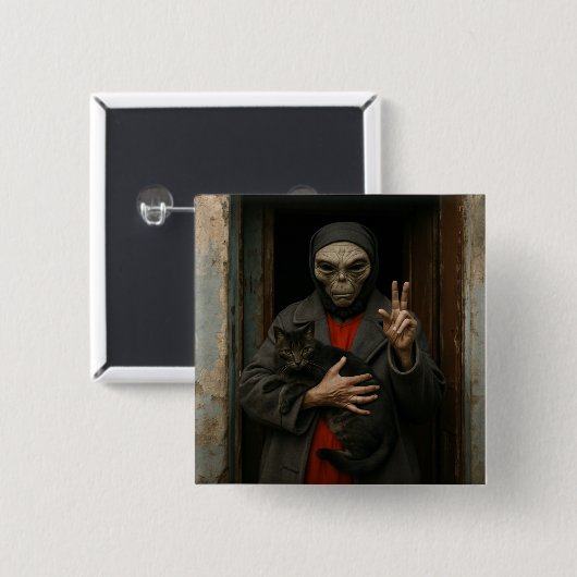 Alien-Liebe Button (Vorne & Hinten)