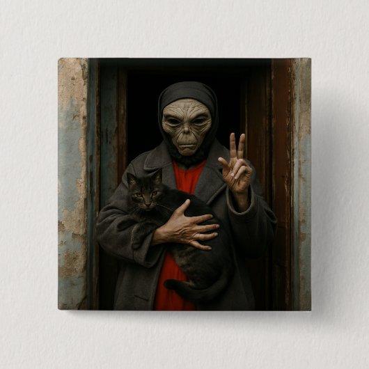 Alien-Liebe Button (Vorderseite)
