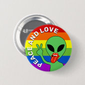 Alien Liebe Button (Vorne & Hinten)