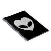 Alien Liebe Heart Notebook Notizblock (Rechte Seite)