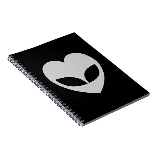 Alien Liebe Heart Notebook Notizblock (Rechte Seite)