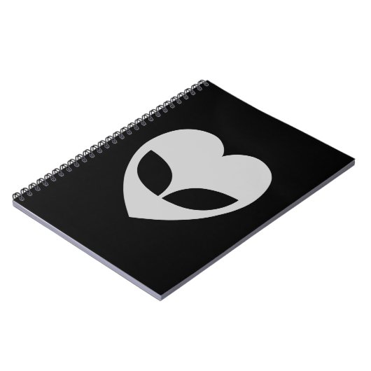 Alien Liebe Heart Notebook Notizblock (Linke Seite)