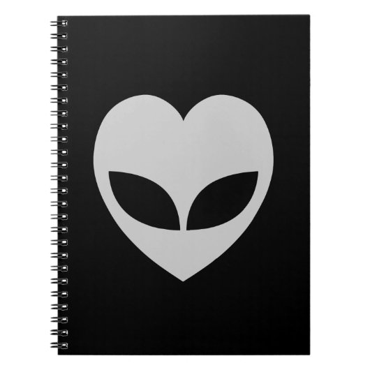 Alien Liebe Heart Notebook Notizblock (Vorderseite)