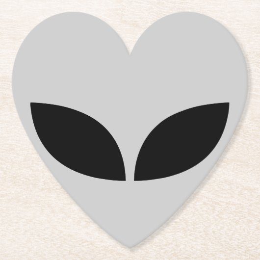 Alien Liebe Heart Paper Untersetzer (Vorderseite)