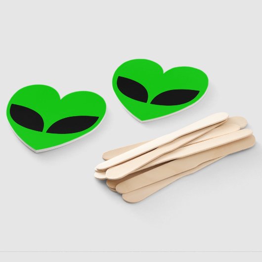 Alien Liebe Heart Paper Untersetzer Fächer (Non-assembled)