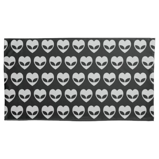 Alien Liebe Heart Pillow Case Kissenbezug (Vorderseite-Links)