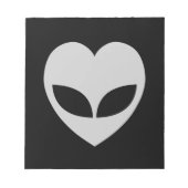 Alien Liebe Heft Notepad Notizblock (Vorderseite)