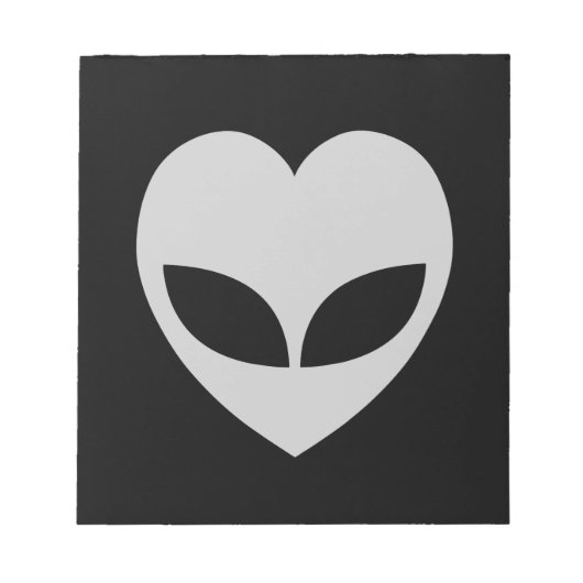 Alien Liebe Heft Notepad Notizblock (Vorderseite)
