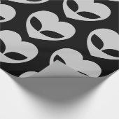 Alien Liebe Herz Geschenkpapier (Ecke)