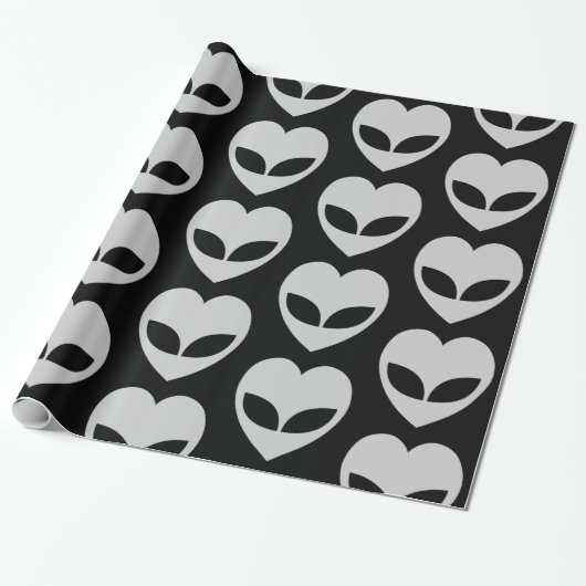 Alien Liebe Herz Geschenkpapier (Ungerollt)