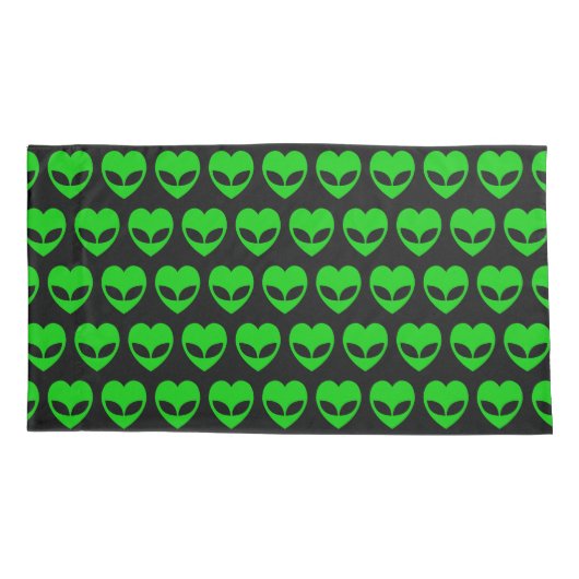 Alien Liebe Herz Kissenbezug (Rückseite-Links)