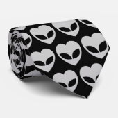 Alien Liebe Herz Krawatte (Gerollt)
