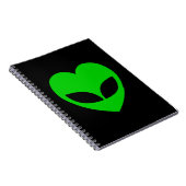 Alien Liebe Herz Notizblock (Rechte Seite)