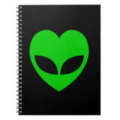 Alien Liebe Herz Notizblock (Vorderseite)