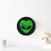 Alien Liebe Herz Runde Wanduhr (Zuhause)