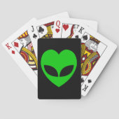 Alien Liebe Herz Spielkarten (Rückseite)