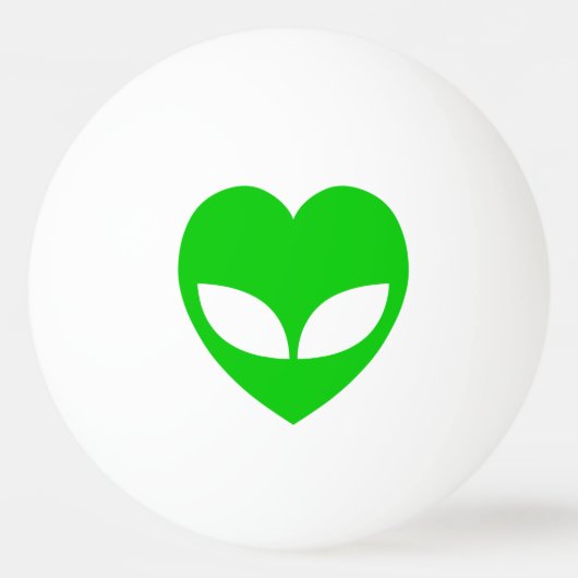 Alien Liebe Herz Tischtennisball (Vorderseite)