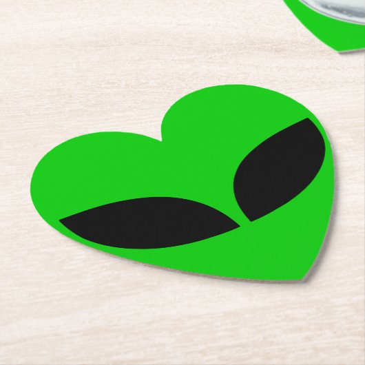 Alien Liebe Herz Untersetzer (angewinkelt)