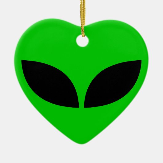 Alien Liebe Herzliche Keramik Ornament (Vorne)