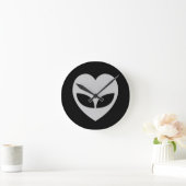 Alien Liebe Herzrunden Runde Wanduhr (Zuhause)