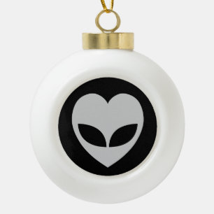 Alien Liebe Herzstück Keramik Ball Weihnachtsfeier Kugel-Ornament