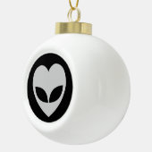 Alien Liebe Herzstück Keramik Ball Weihnachtsfeier Kugel-Ornament (Rechts)