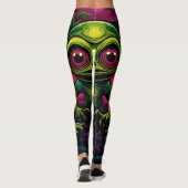 Alien Liebe lässt witzige gute Laune glücklich Leggings (Rückseite)