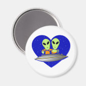 Alien Liebe Magnet (Vorderseite/Rückseite)