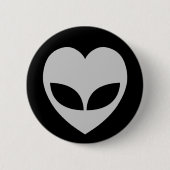 Alien Liebe Pinback Button (Vorderseite)