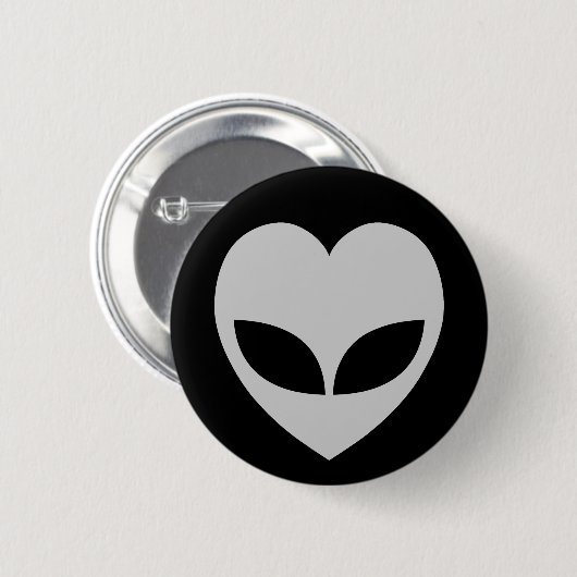 Alien Liebe Pinback Button (Vorne & Hinten)