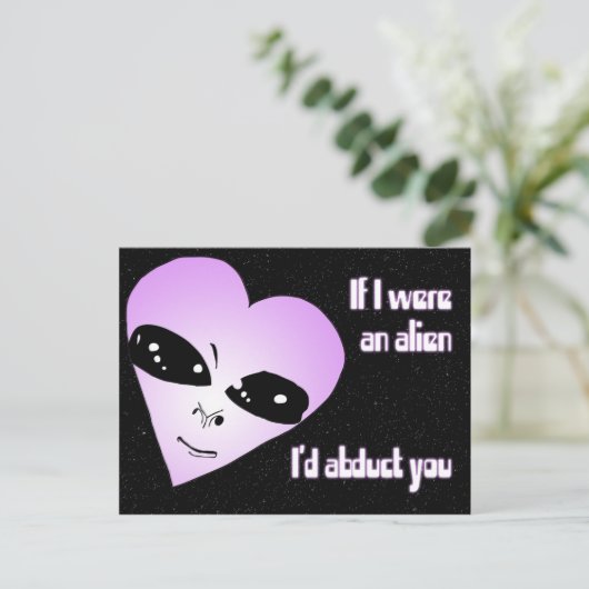 Alien Liebe Postkarte (Stehend Vorderseite)