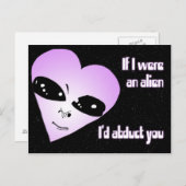 Alien Liebe Postkarte (Vorne/Hinten)