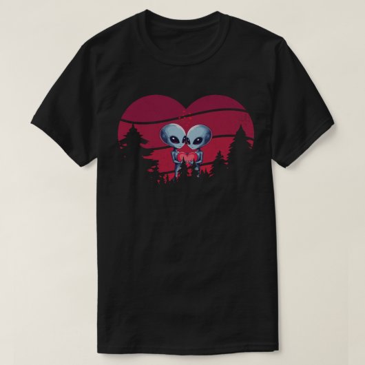 Alien Liebe unter den Sternen T-Shirt (Design vorne)