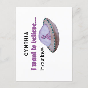 Alien Liebe Valentine Postkarte